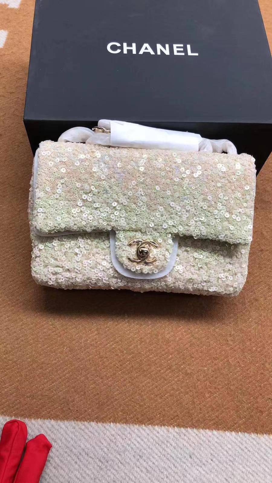 CHANEL SEQUIN MINI RECTANGLE BAG