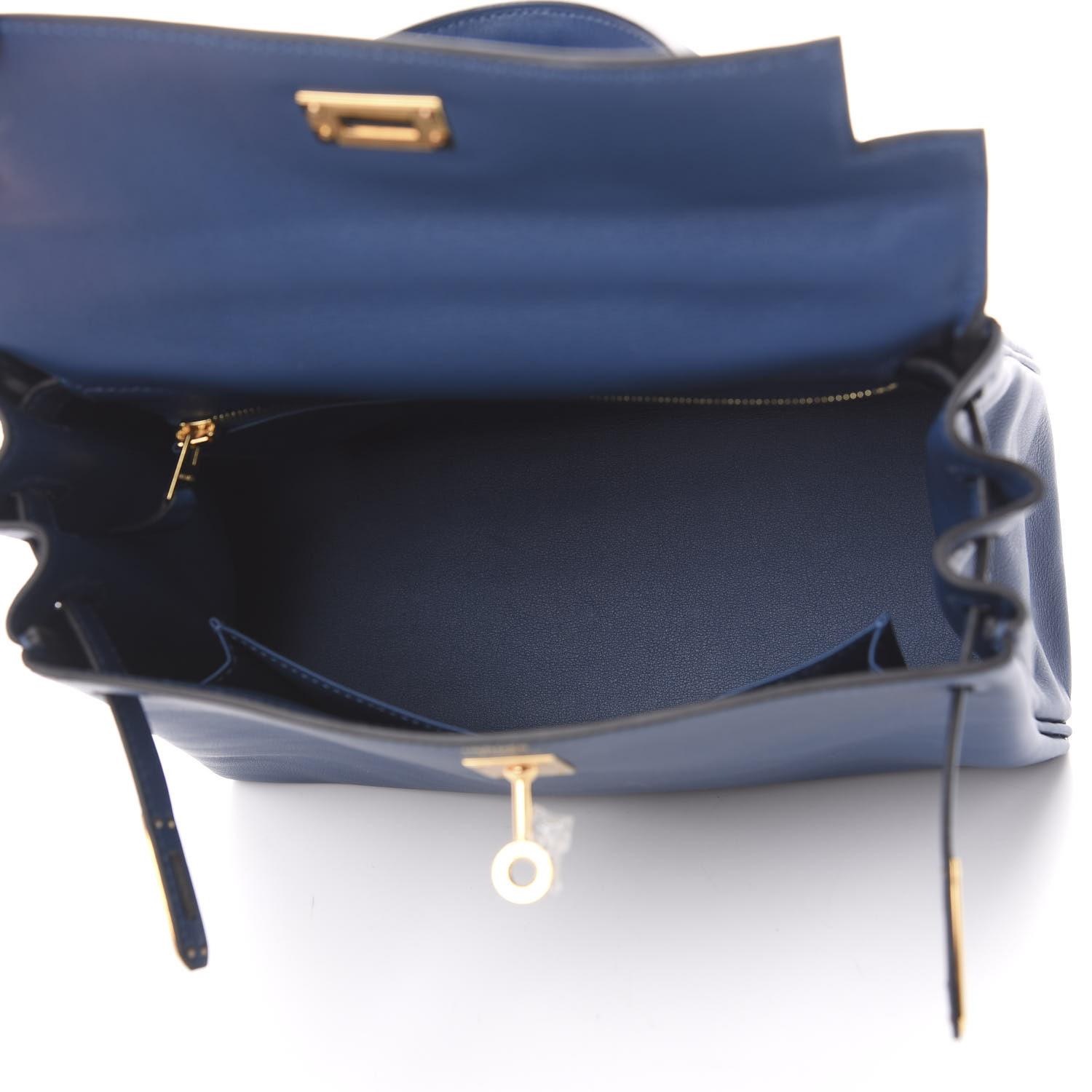 HERMES Swift Kelly 25 Retourne Deep Bleu