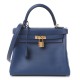 HERMES Swift Kelly 25 Retourne Deep Bleu