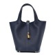 HERMES Taurillon Clemence Picotin Lock 18 PM Bleu Nuit