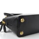 BALENCIAGA Grained Calfskin XXS Ville Top Handle Bag Black