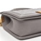 CHANEL Caviar Quilted Medium Boy Flap Light Grey