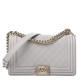 CHANEL Caviar Quilted Medium Boy Flap Grey