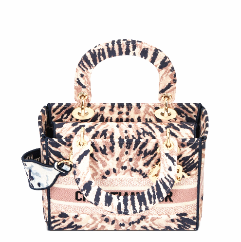 Dior phantom powder light gold embroidery series Lady bag