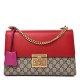 GUCCI GG Supreme Monogram Medium Padlock Shoulder Bag Hibiscus Pink