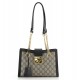 GUCCI GG Supreme Monogram Small Padlock Shoulder Bag black