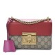 GUCCI GG Supreme Monogram Small Padlock Shoulder Bag Hibiscus Pink