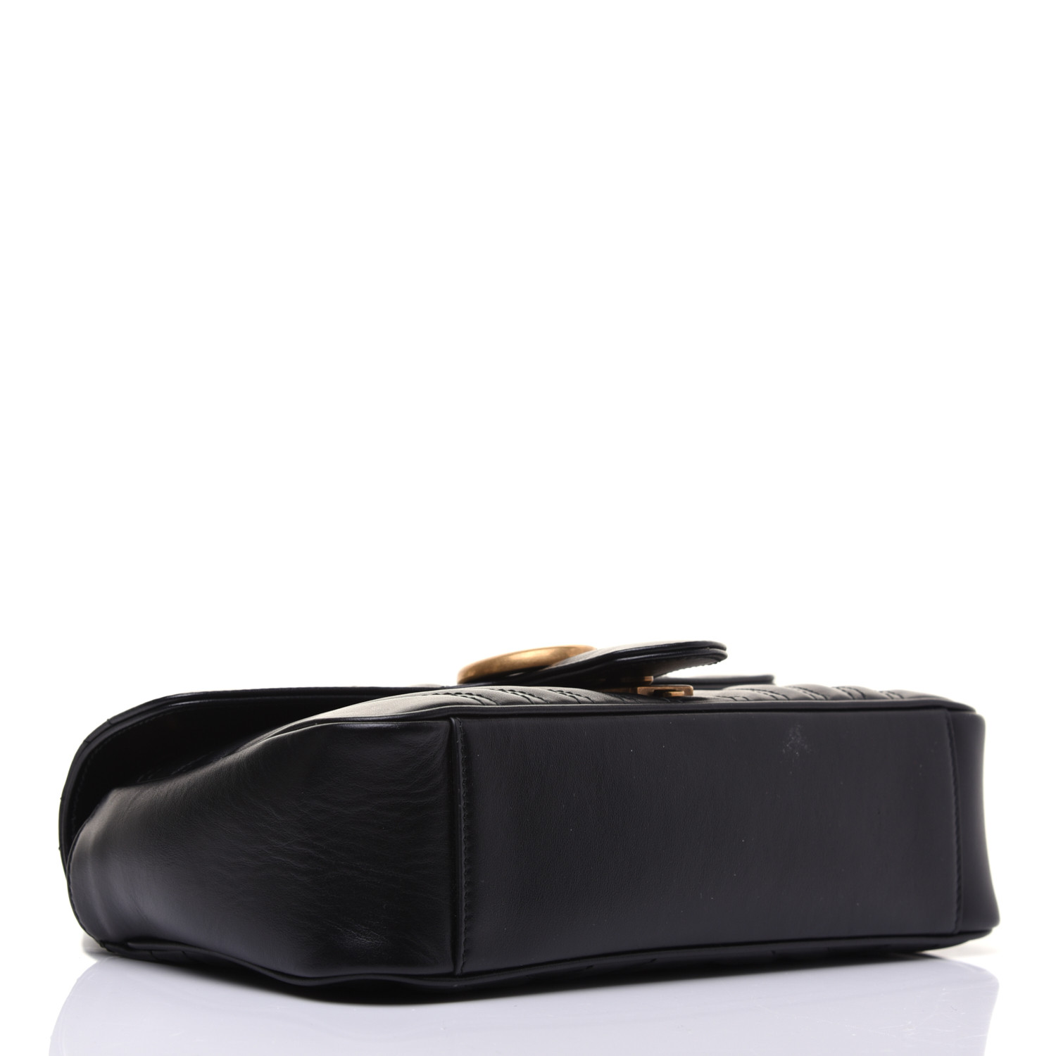 GUCCI Calfskin Matelasse Small GG Marmont Black