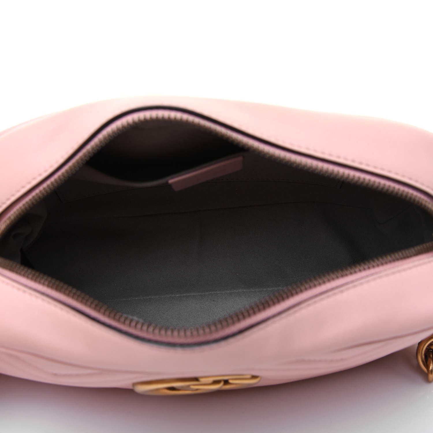 GUCCI Calfskin Matelasse Small GG Marmont Bag Pink