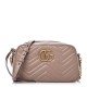 GUCCI Calfskin Matelasse Small GG Marmont Bag Porcelain Rose