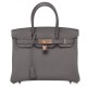 HERMES Togo Birkin 25 Etain