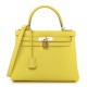 HERMES Evercolor Kelly 28 Retourne Lime