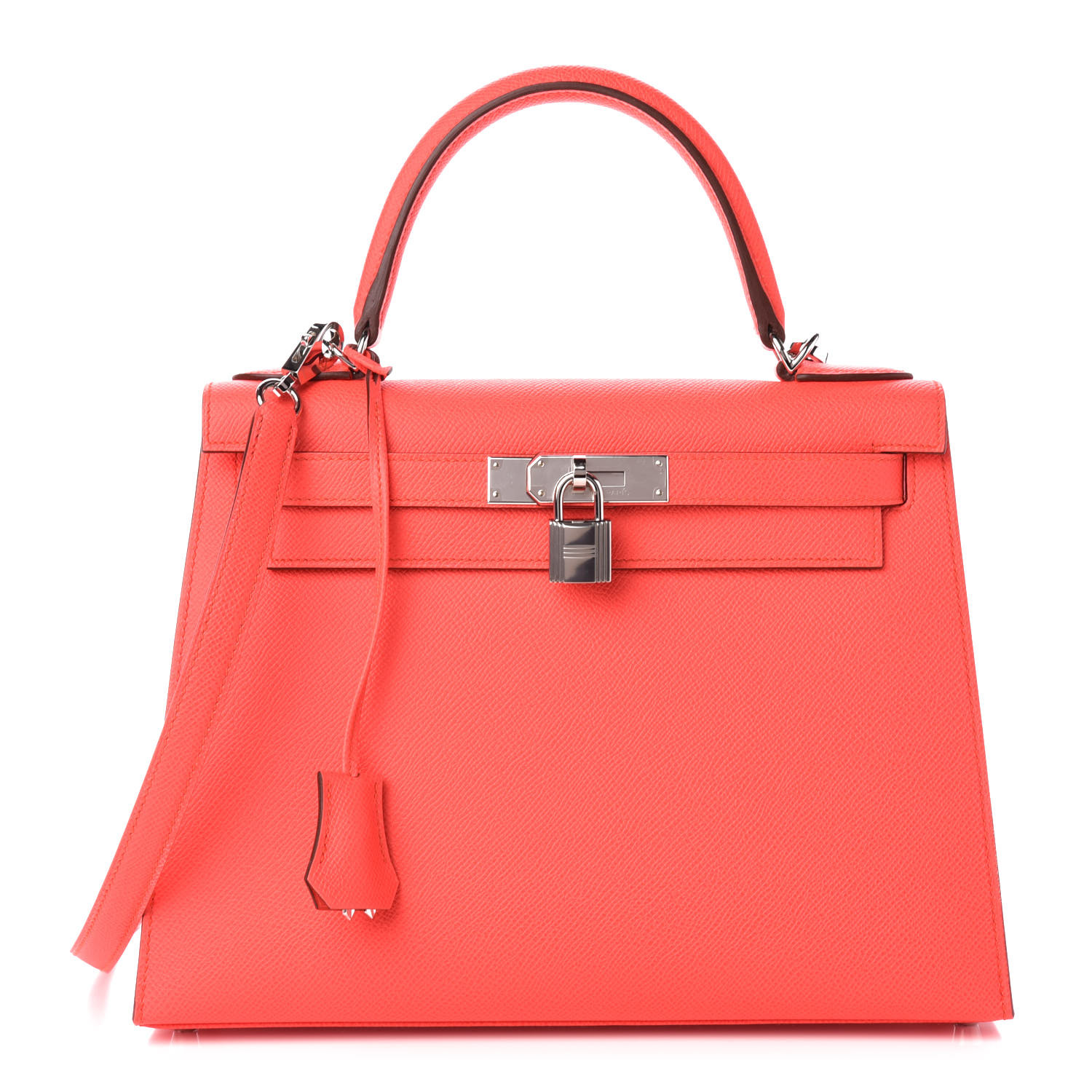 HERMES Epsom Kelly 30 Sellier Rose Texas