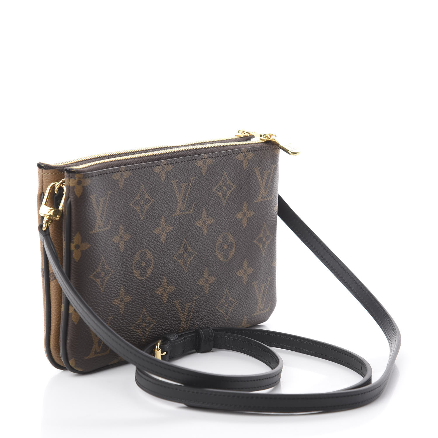 LOUIS VUITTON Reverse Monogram Giant Double Zip Pochette