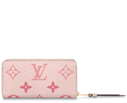 Louis Vuitton By The Pool series Monogram Empreinte leather zipper wallet light pink