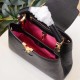 LOUIS VUITTON Taurillon Capucines BB Black