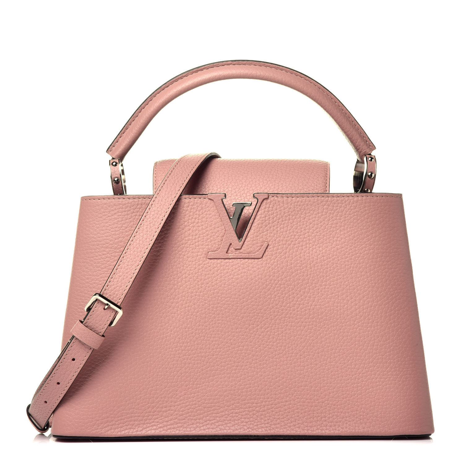 LOUIS VUITTON Taurillon Capucines PM Magnolia