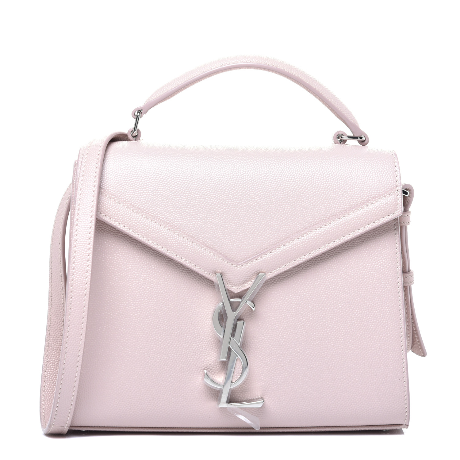 YSL Grain de Poudre Classic Monogram Mini Cassandra Top Handle Marble Pink