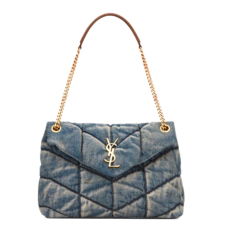 ysl denim pattern mini quilted bag